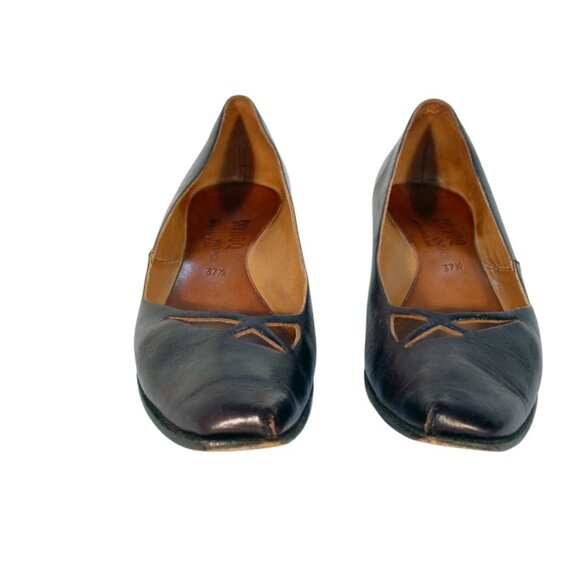 CYDWOQ Handmade Vintage Mary Jane Kitten Heel Pumps 37.5/7.5 - Made in USA - Picture 6 of 10